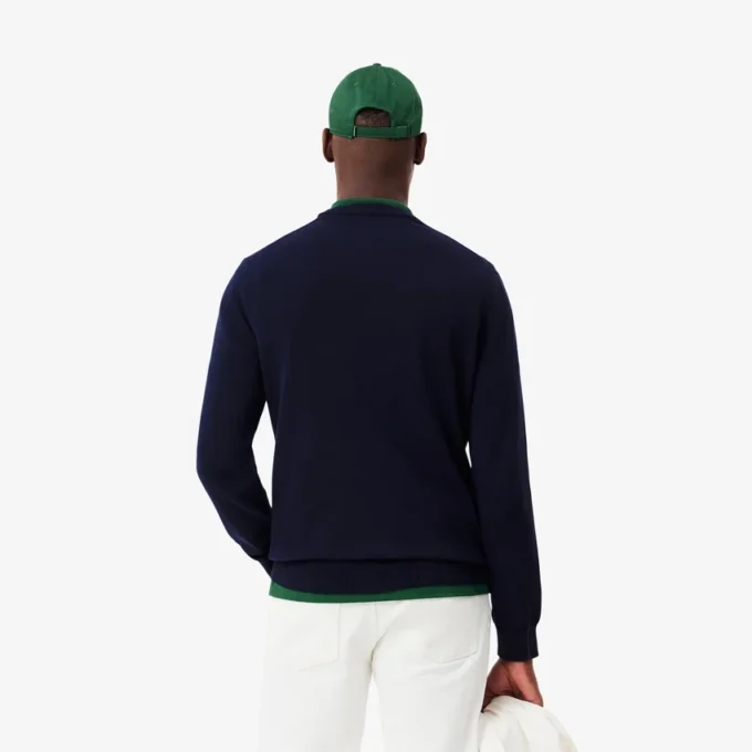 Maglione da uomo in cotone con collo a giro Maglione da uomo in cotone con collo a giro