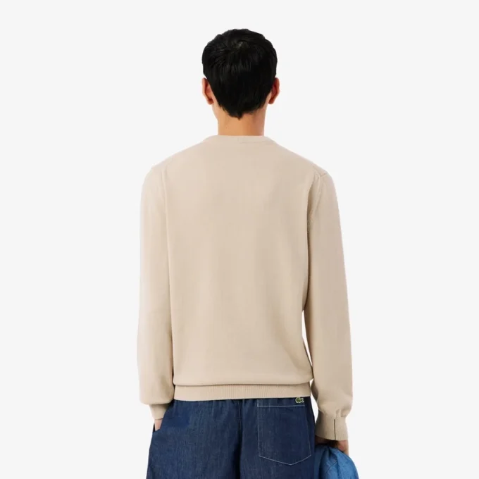 Maglione da uomo in cotone con collo a giro Maglione da uomo in cotone con collo a giro