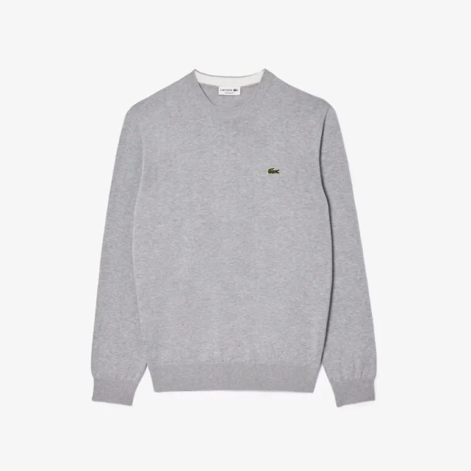 Maglione da uomo in cotone con collo a giro Maglione da uomo in cotone con collo a giro