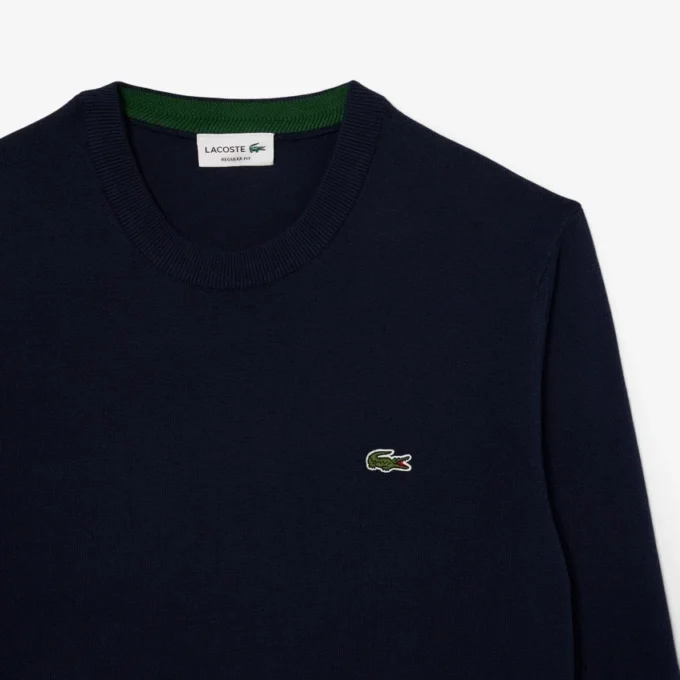 Maglione da uomo in cotone con collo a giro Maglione da uomo in cotone con collo a giro