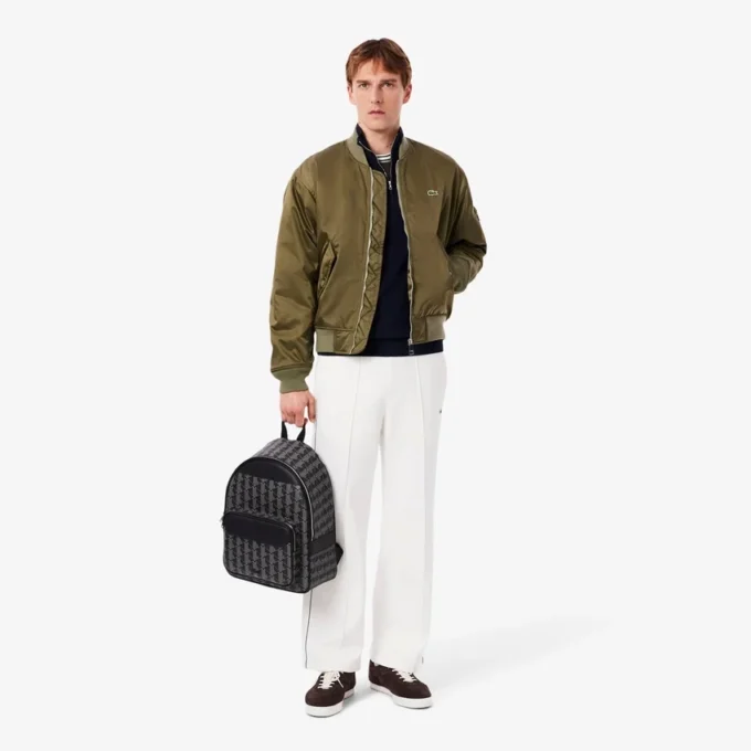 Maglione da uomo in cotone con collo alto e zip Maglione da uomo in cotone con collo alto e zip