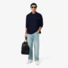 Maglione da uomo in cotone con collo alto e zip Maglione da uomo in cotone con collo alto e zip
