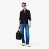 Maglione da uomo in cotone con collo alto e zip Maglione da uomo in cotone con collo alto e zip