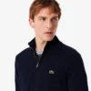 Maglione da uomo in cotone con collo alto e zip Maglione da uomo in cotone con collo alto e zip