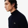 Maglione da uomo in cotone con collo alto e zip Maglione da uomo in cotone con collo alto e zip