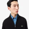 Maglione da uomo in cotone con collo alto e zip Maglione da uomo in cotone con collo alto e zip