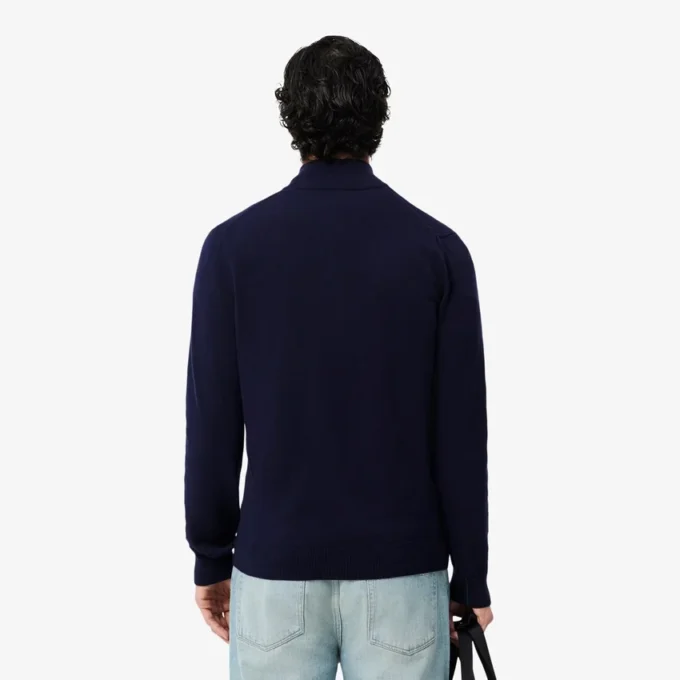 Maglione da uomo in cotone con collo alto e zip Maglione da uomo in cotone con collo alto e zip