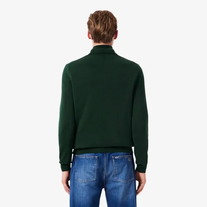Maglione da uomo in cotone con collo alto e zip Maglione da uomo in cotone con collo alto e zip