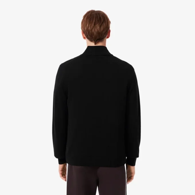 Maglione da uomo in cotone con collo alto e zip Maglione da uomo in cotone con collo alto e zip
