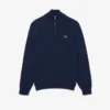 Maglione da uomo in cotone con collo alto e zip Maglione da uomo in cotone con collo alto e zip