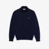Maglione da uomo in cotone con collo alto e zip Maglione da uomo in cotone con collo alto e zip