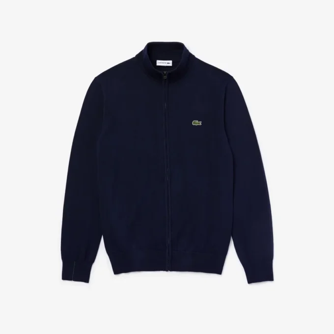 Maglione da uomo in cotone con collo alto e zip Maglione da uomo in cotone con collo alto e zip