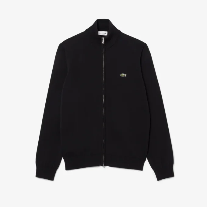 Maglione da uomo in cotone con collo alto e zip Maglione da uomo in cotone con collo alto e zip