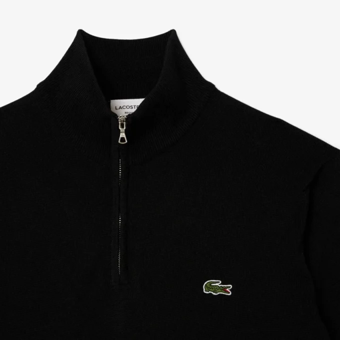Maglione da uomo in cotone con collo alto e zip Maglione da uomo in cotone con collo alto e zip