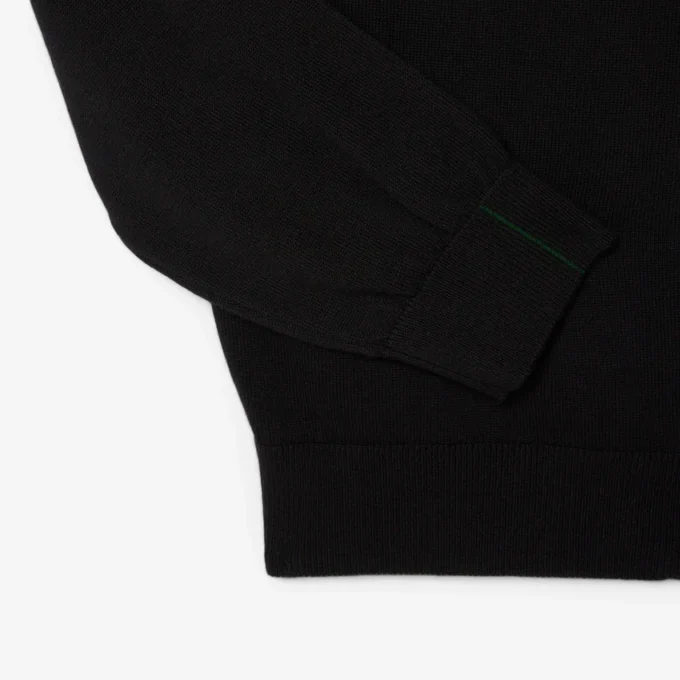 Maglione da uomo in cotone con collo alto e zip Maglione da uomo in cotone con collo alto e zip