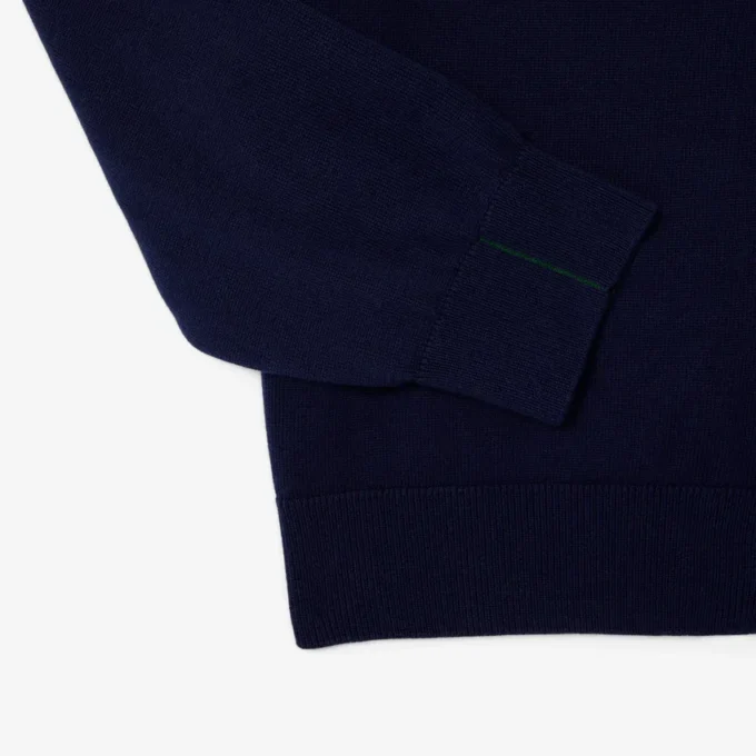 Maglione da uomo in cotone con collo alto e zip Maglione da uomo in cotone con collo alto e zip