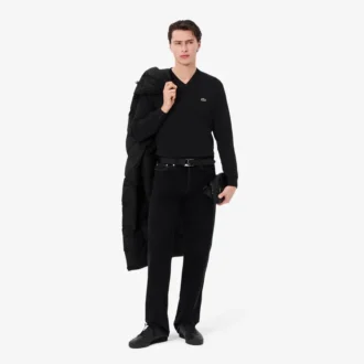 Maglione da uomo in cotone con scollo a V