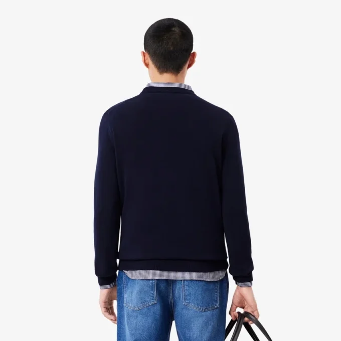 Maglione da uomo in cotone con scollo a V Maglione da uomo in cotone con scollo a V