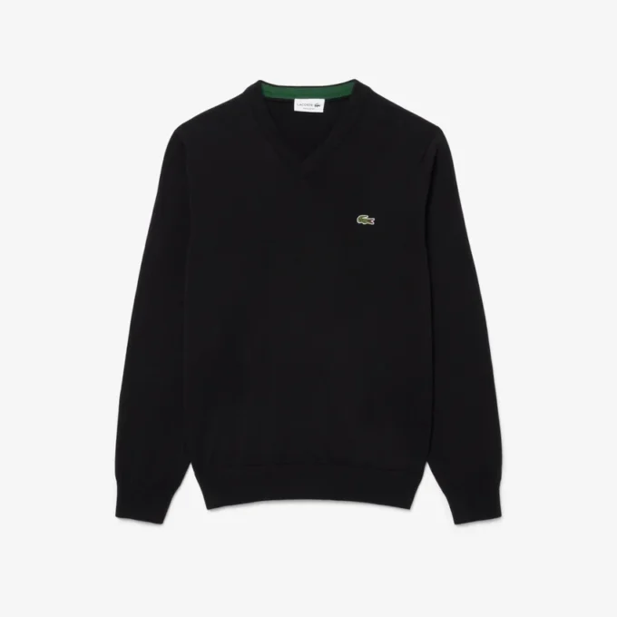 Maglione da uomo in cotone con scollo a V Maglione da uomo in cotone con scollo a V