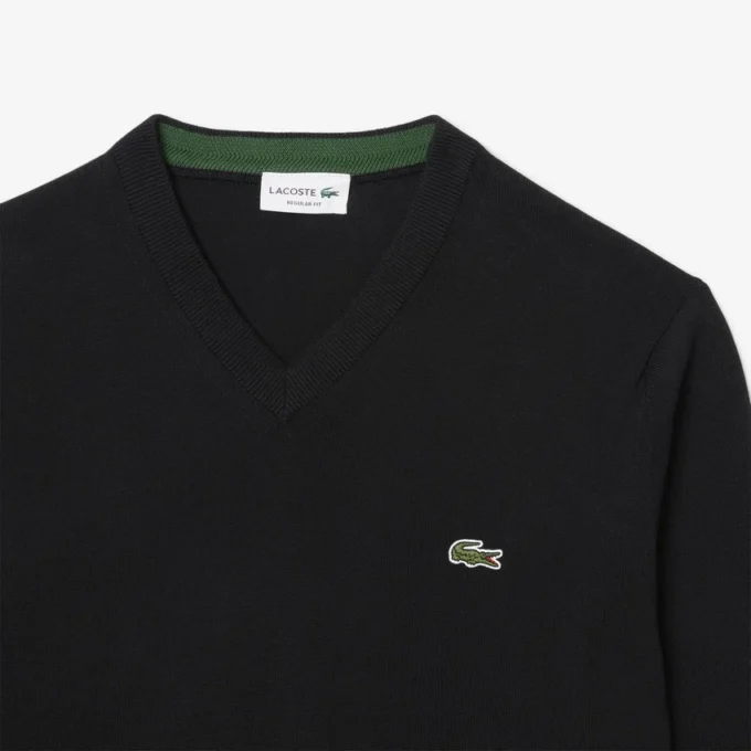 Maglione da uomo in cotone con scollo a V Maglione da uomo in cotone con scollo a V