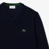 Maglione da uomo in cotone con scollo a V Maglione da uomo in cotone con scollo a V