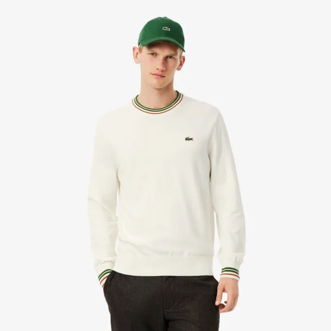 Maglione da uomo in jersey di cotone a righe Maglione da uomo in jersey di cotone a righe