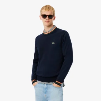 Maglione da uomo in jersey di cotone a righe