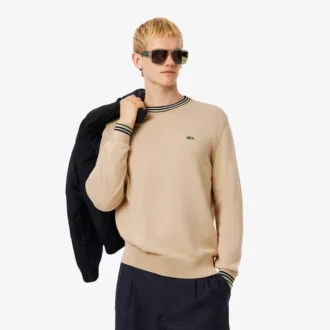 Maglione da uomo in jersey di cotone a righe