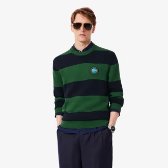 Maglione da uomo in jersey di cotone a righe