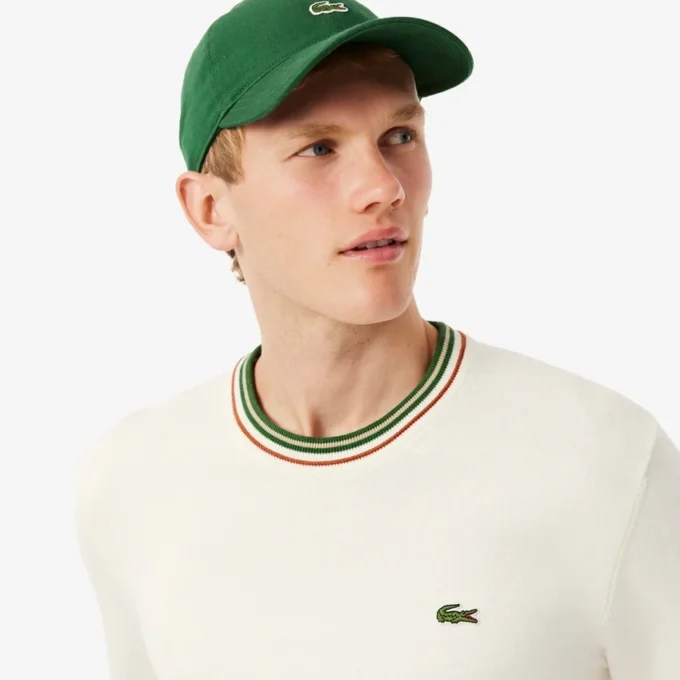 Maglione da uomo in jersey di cotone a righe Maglione da uomo in jersey di cotone a righe