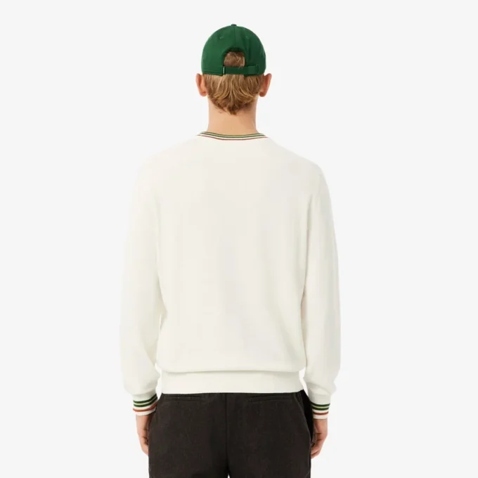 Maglione da uomo in jersey di cotone a righe Maglione da uomo in jersey di cotone a righe