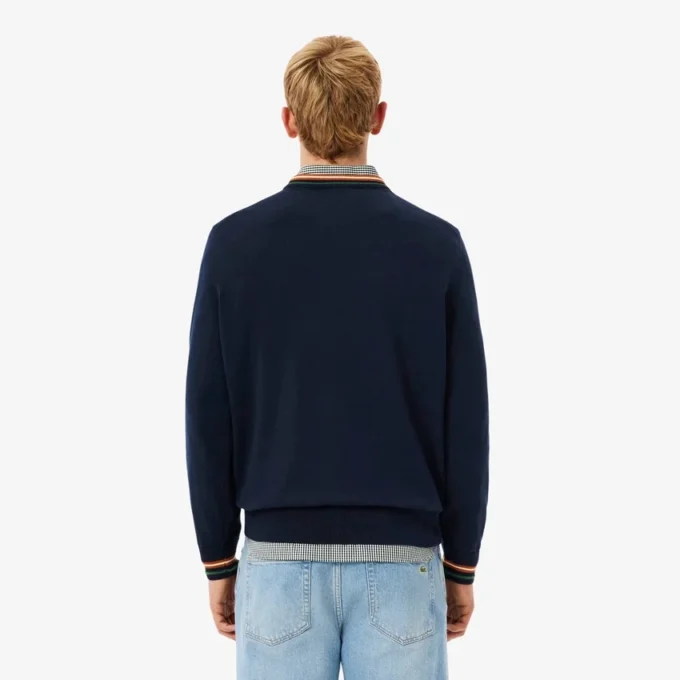 Maglione da uomo in jersey di cotone a righe Maglione da uomo in jersey di cotone a righe