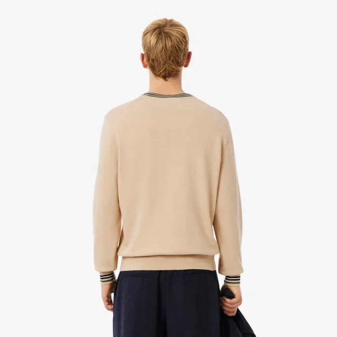 Maglione da uomo in jersey di cotone a righe Maglione da uomo in jersey di cotone a righe
