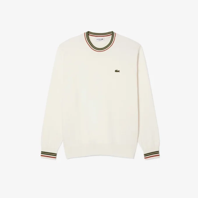 Maglione da uomo in jersey di cotone a righe Maglione da uomo in jersey di cotone a righe