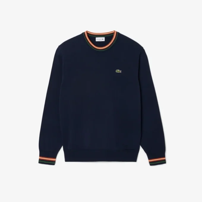Maglione da uomo in jersey di cotone a righe Maglione da uomo in jersey di cotone a righe