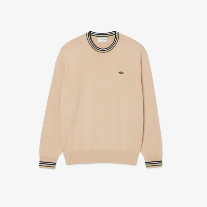 Maglione da uomo in jersey di cotone a righe Maglione da uomo in jersey di cotone a righe