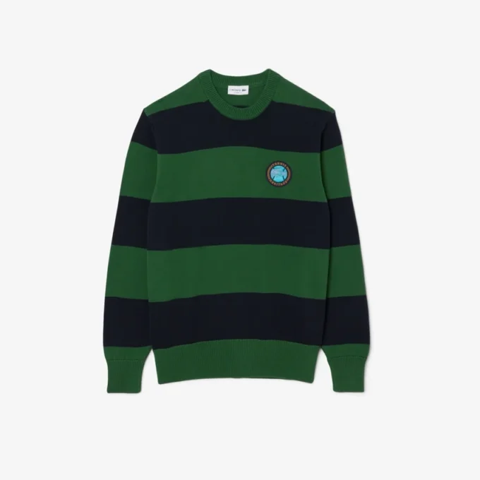 Maglione da uomo in jersey di cotone a righe Maglione da uomo in jersey di cotone a righe