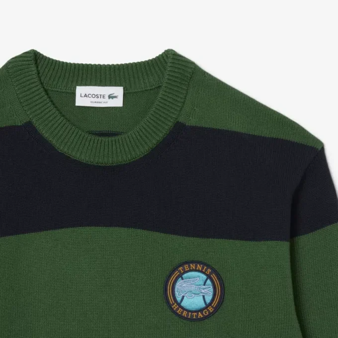 Maglione da uomo in jersey di cotone a righe Maglione da uomo in jersey di cotone a righe