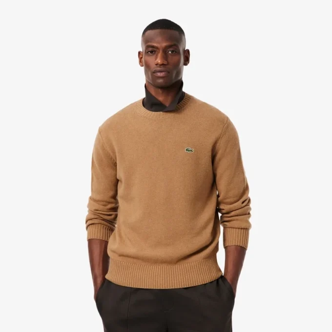 Maglione da uomo in lana a girocollo Maglione da uomo in lana a girocollo