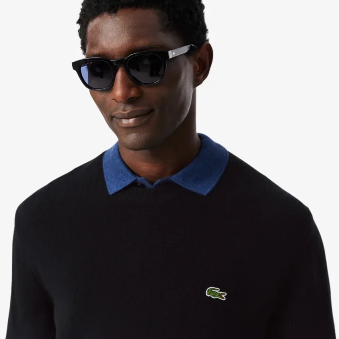 Maglione da uomo in lana a girocollo Maglione da uomo in lana a girocollo