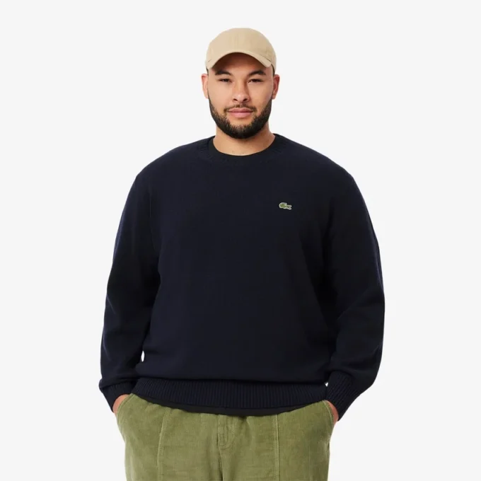 Maglione da uomo in lana a girocollo Maglione da uomo in lana a girocollo