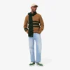 Maglione da uomo in lana a righe con scollo a V Maglione da uomo in lana a righe con scollo a V