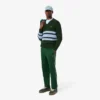 Maglione da uomo in lana a righe con scollo a V Maglione da uomo in lana a righe con scollo a V