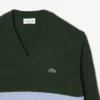 Maglione da uomo in lana a righe con scollo a V Maglione da uomo in lana a righe con scollo a V