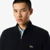 Maglione da uomo in lana con collo alto e zip Maglione da uomo in lana con collo alto e zip