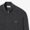 Maglione da uomo in lana con collo alto e zip Maglione da uomo in lana con collo alto e zip