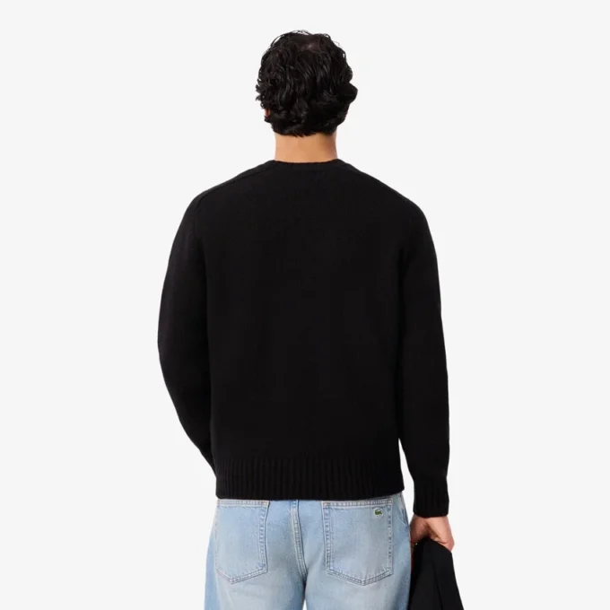 Maglione da uomo in lana con intarsio del marchio Maglione da uomo in lana con intarsio del marchio