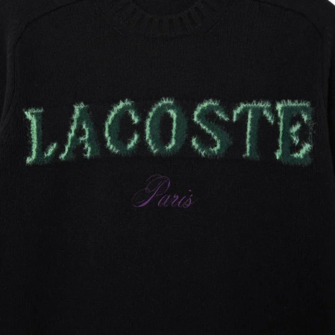 Maglione da uomo in lana con intarsio del marchio Maglione da uomo in lana con intarsio del marchio