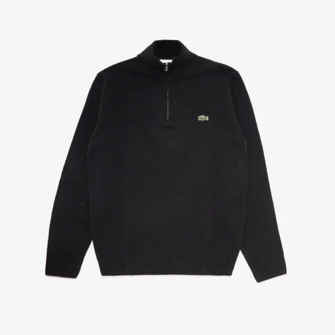Maglione da uomo in lana con mezza zip Maglione da uomo in lana con mezza zip