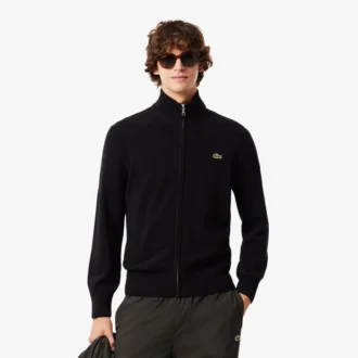 Maglione da uomo in lana con zip